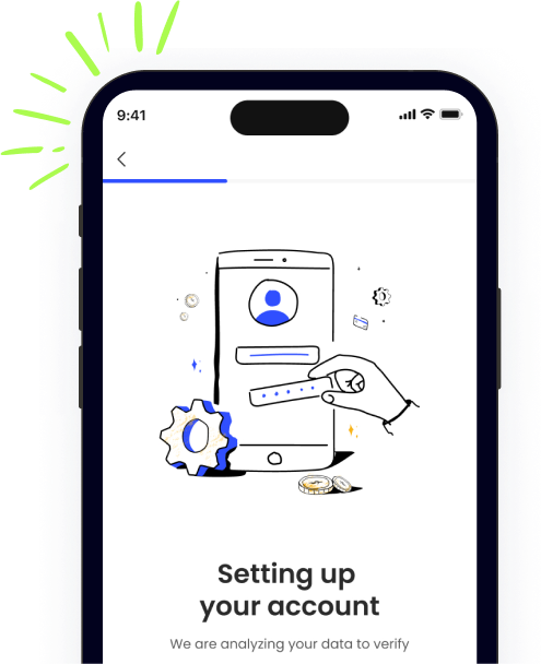 Illustrative phone preview for downloading LendBlink